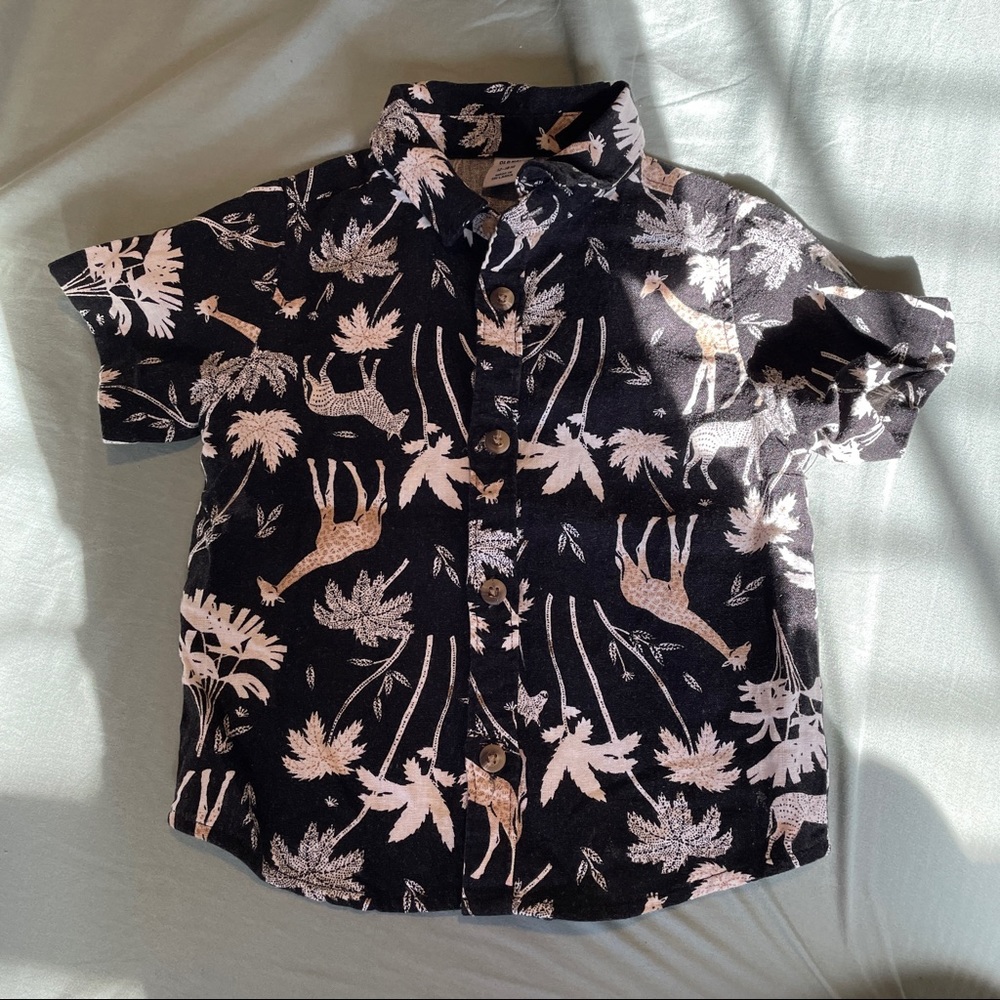 Old Navy Safari Print Button Down